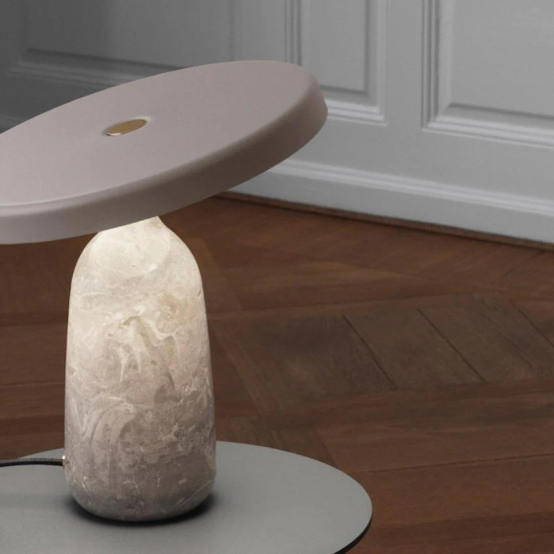 Eddy Table Lamp - ∅ 12.6″ x H 13.2″ / Dia 32cm x H 33.6cm / Grey / US plug