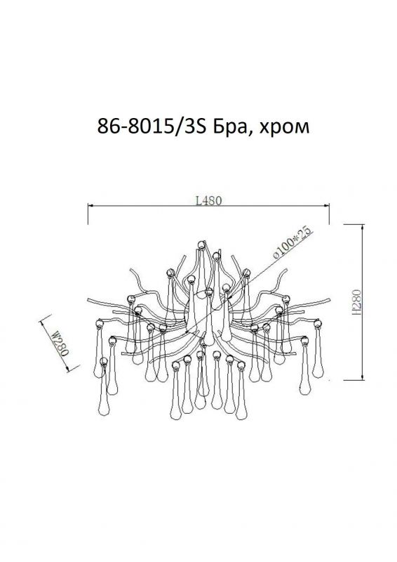 Бра Garda Decor Капли BD-1888041