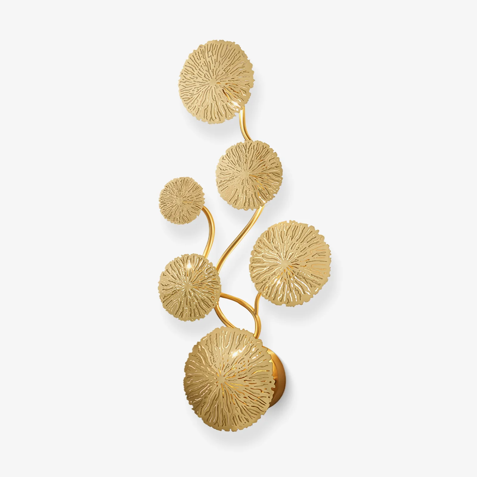 Настенный светильник Lotus Leaf  - модель E, 31см x 57см, нержавеющая сталь, металл