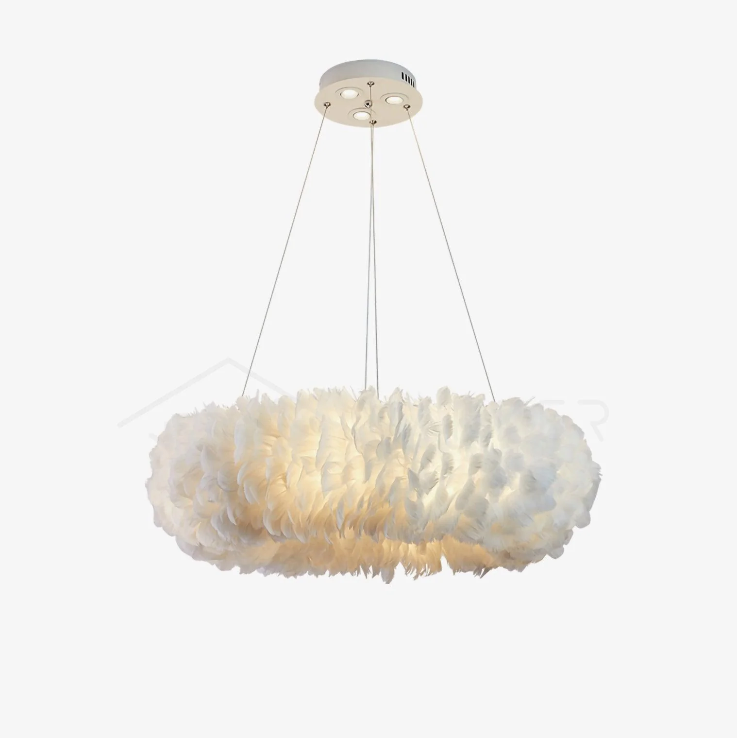 Подвесной светильник Goose Feathers - ∅60см x 35см, белый