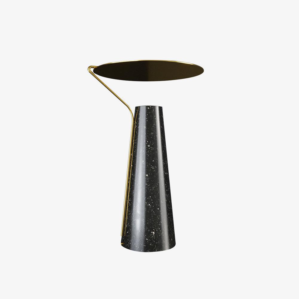 Marble Coffee Table Lamp - ∅ 9.1″ x H 13.8″ / Dia 23cm x H 35cm / Black / AU plug