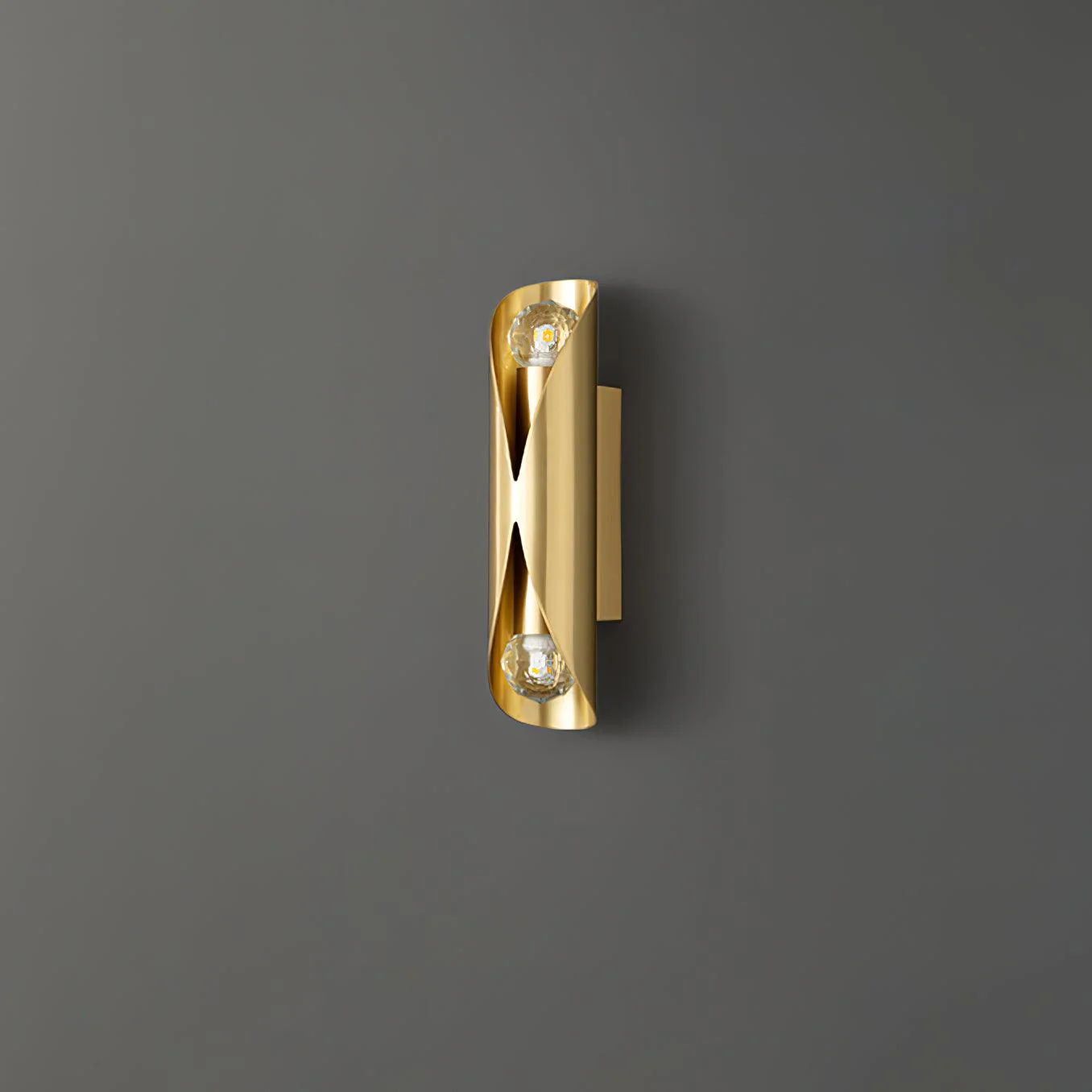 Diamonds Brass Wall Lamp - Set of 2 / Black