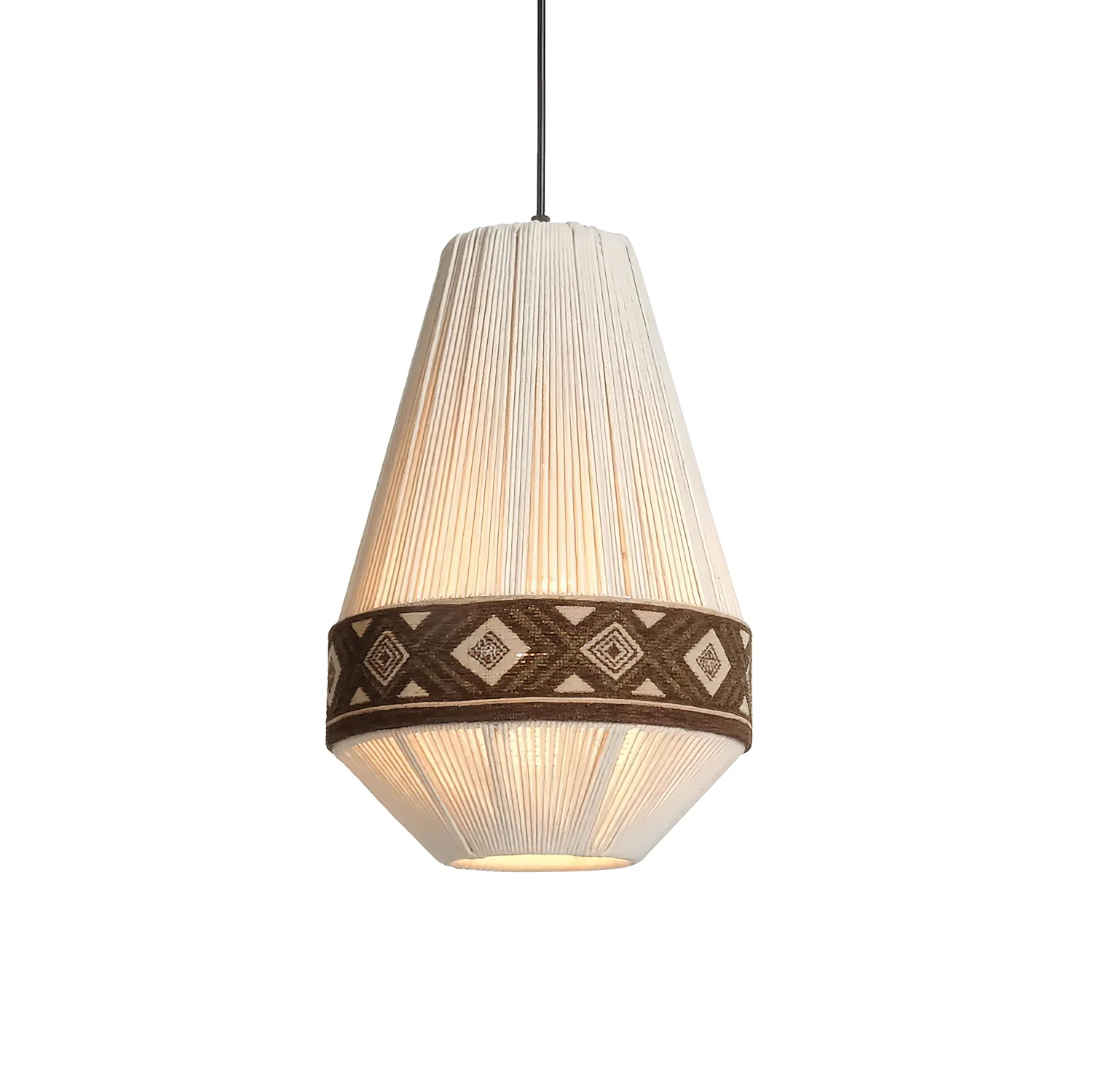 Подвесной светильник Bohemian Fringe - модель В ∅22см x 32см, бежевый