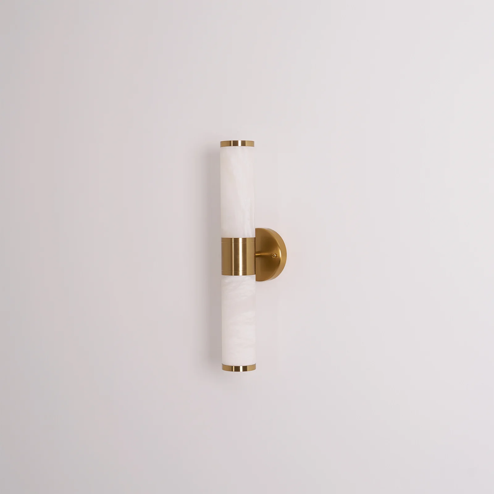 Настенный светильник Lampatron Alabaster - ∅8см x 48см, золотой, белый