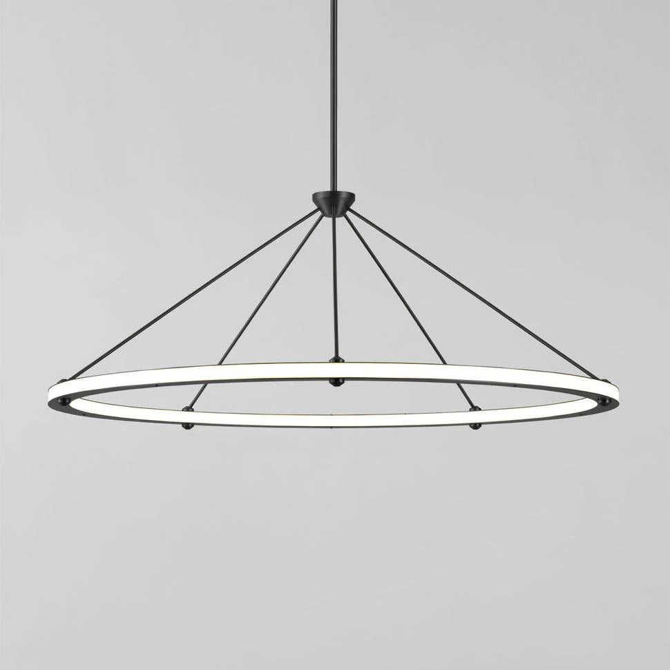 Подвесной светильник Cascading Ring Circle - ∅60см x 50см, золотой, теплый свет