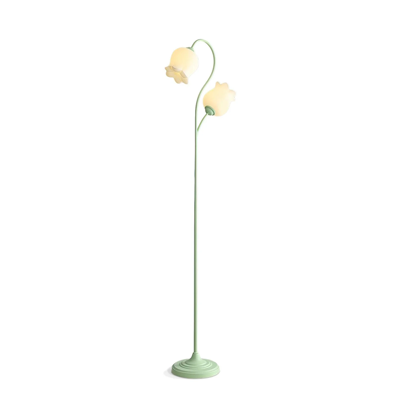 Торшер Lilium - ∅42см x 171см, белый, белый