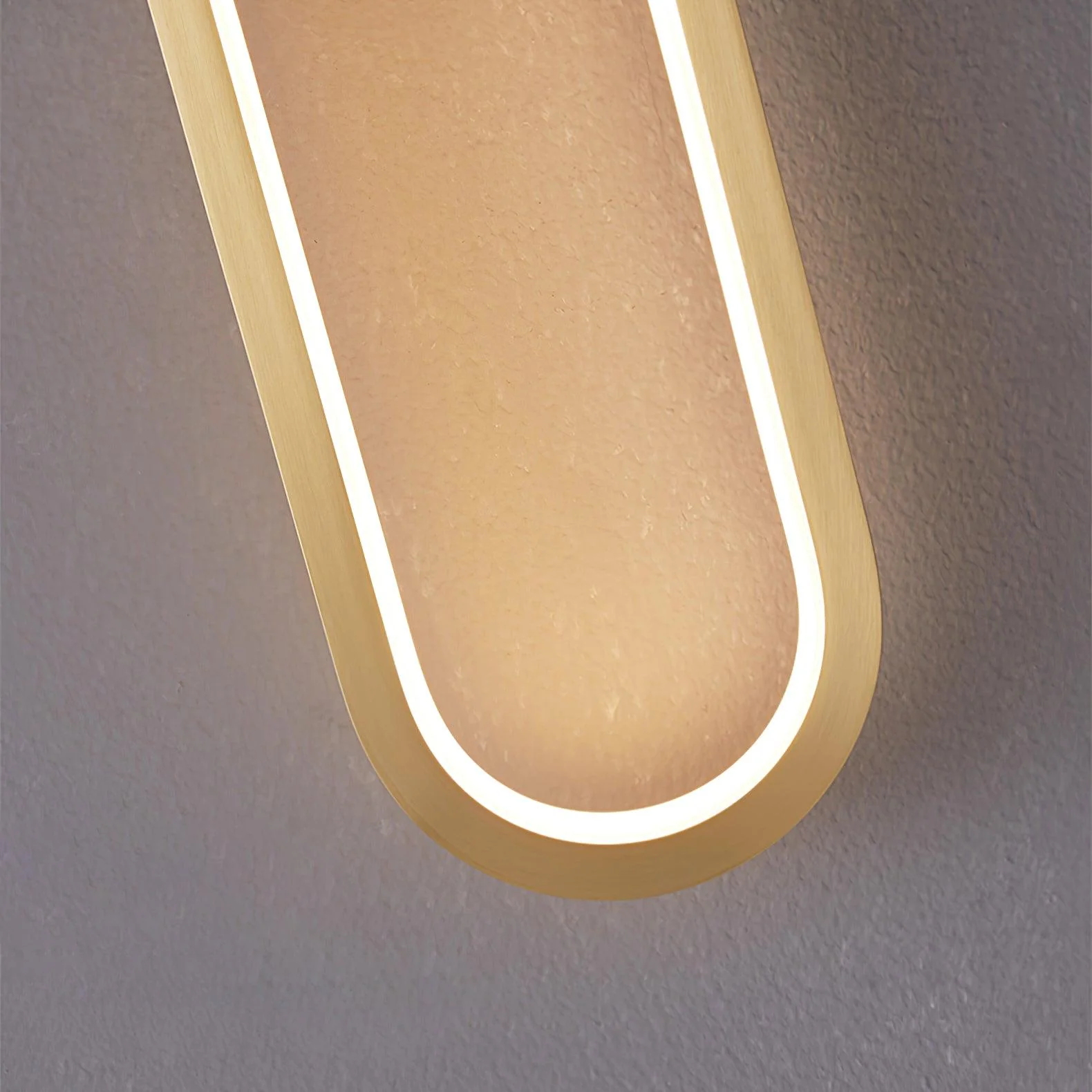 Настенный светильник Oval LED - ∅13см х 40см, золотой, черный, холодный свет