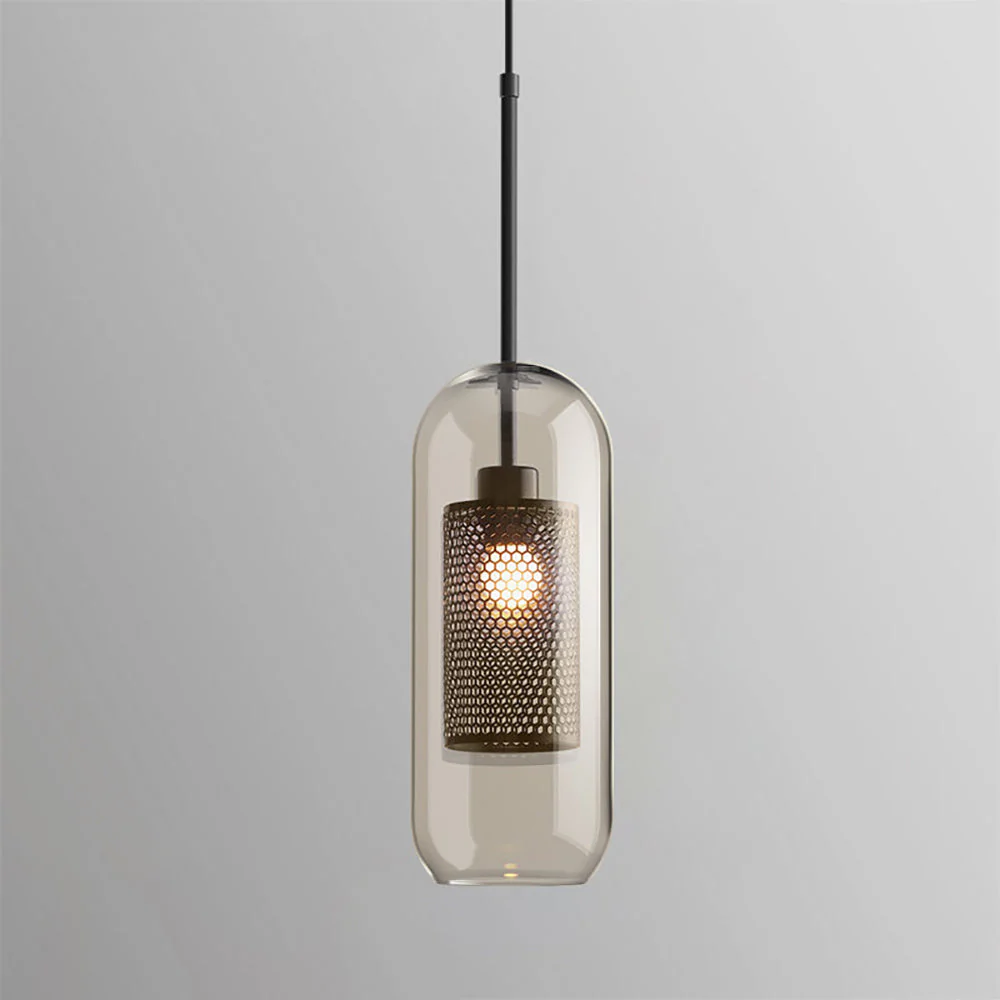 Подвесной светильник Chiswick Glass - груша, ∅25см x 28см, черный, стекло