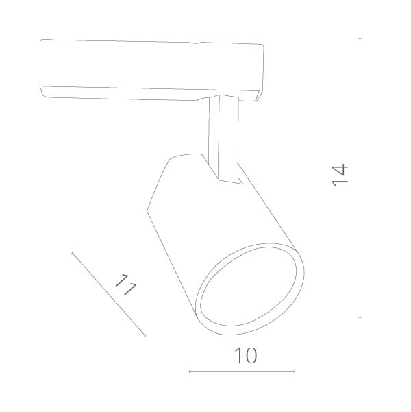 Трековый светильник Arte Lamp Amico A1821PL-1WH