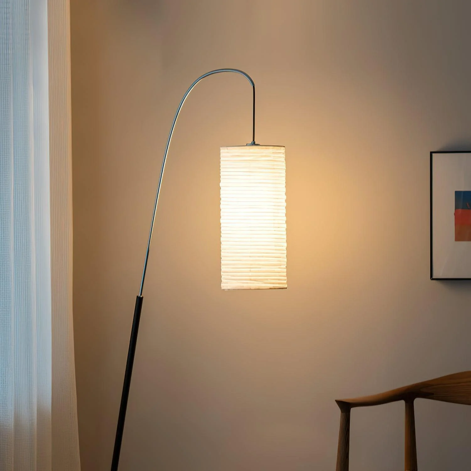 Kalmar Floor Lamp - ∅ 40.9″ x H 66.1″ / Dia 104cm x H 168cm / Black＆White / US plug
