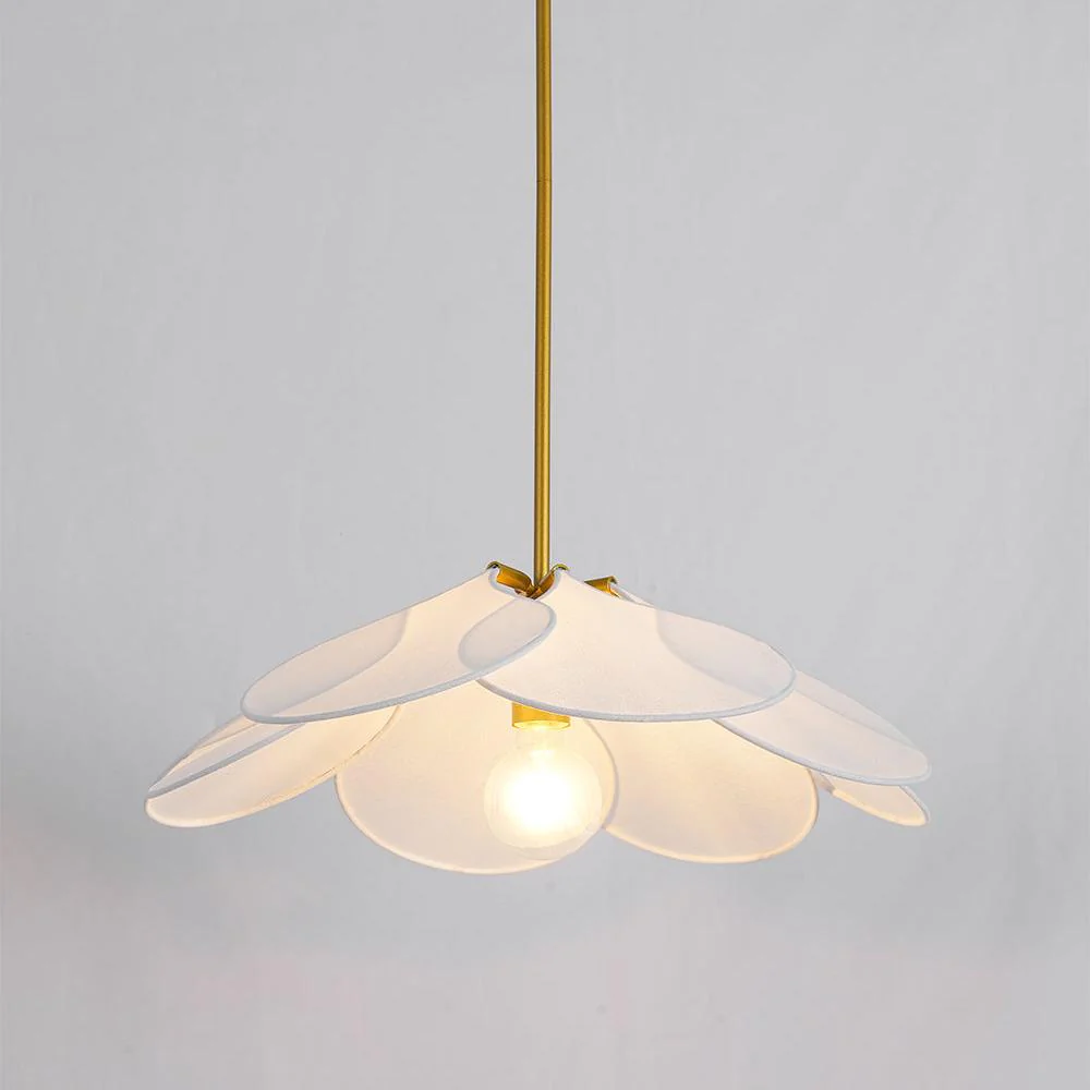 Подвесной светильник Precieuse Petals - ∅80см x 30см, винный красный, золотой, модель 11