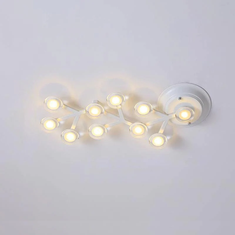 Потолочный светильник LED Net - 37 источников света 145см x 73см, черный, холодный свет