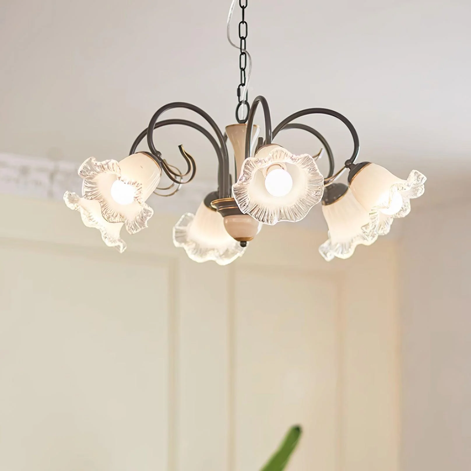 Люстра Luce Black - 3 подвеса ∅68см x 32см, черный, белый