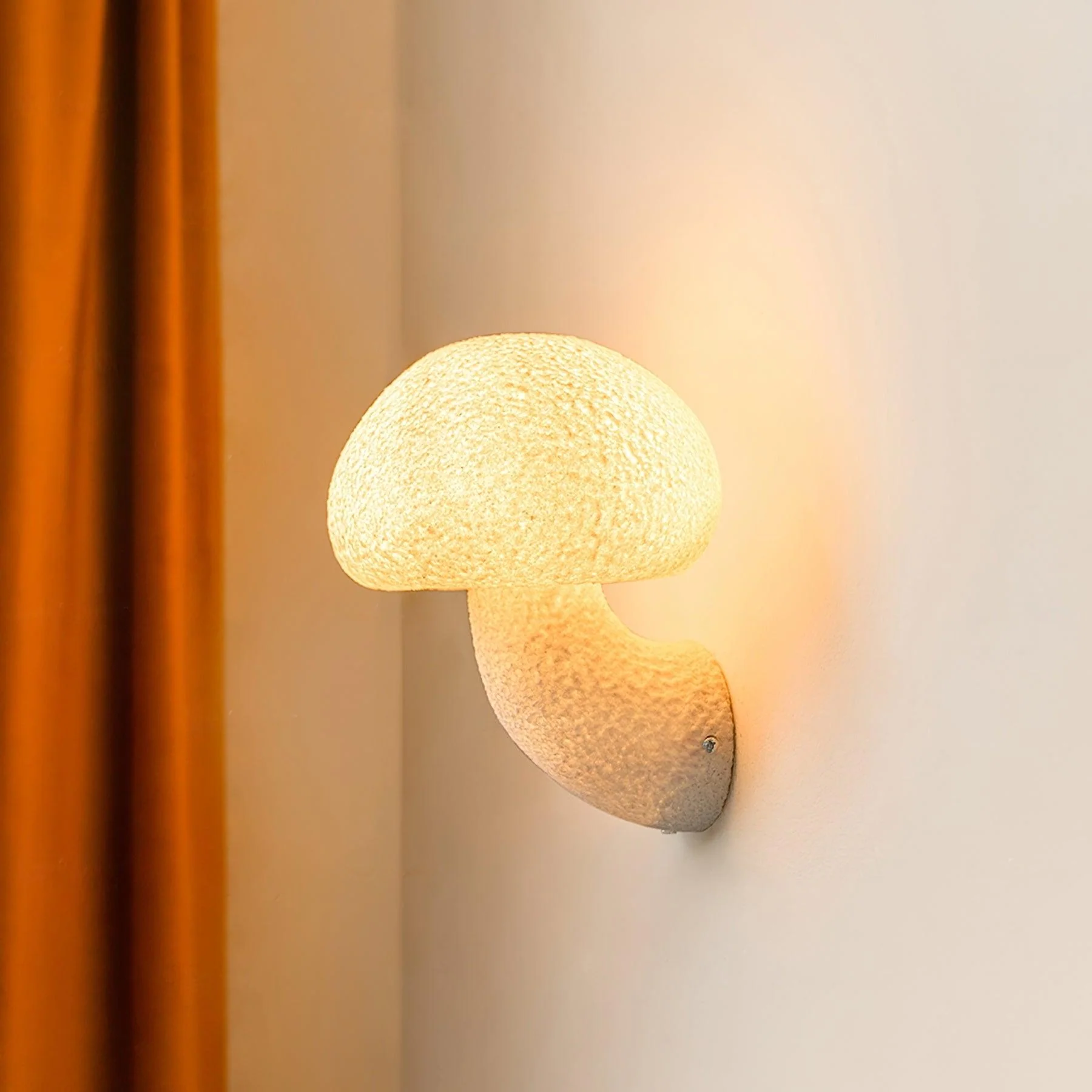 Настенный светильник Mushroom Resin - ∅20см х 20см, белый