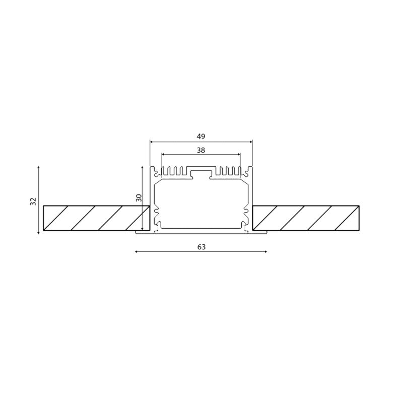 Профиль алюминиевый DesignLed LE 010359