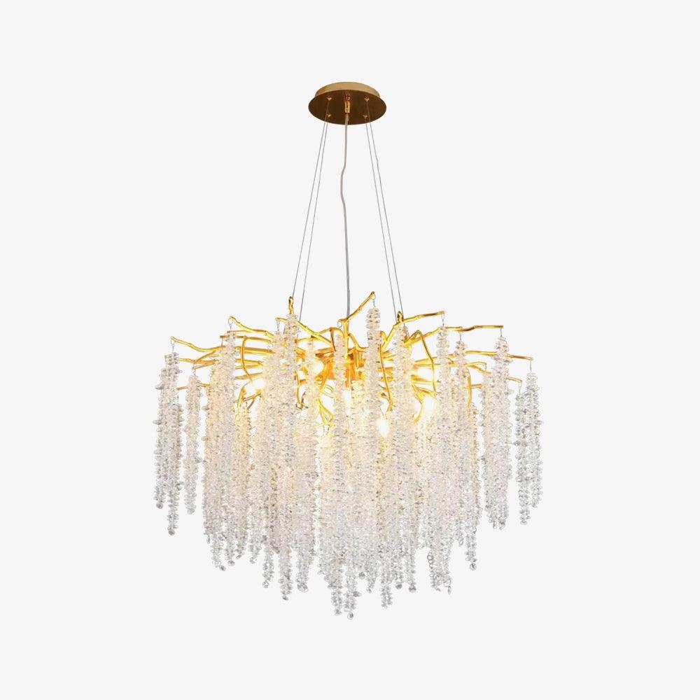 Люстра Albero Crystal - 14 подвесов ∅100см x 40см, золотой, стекло