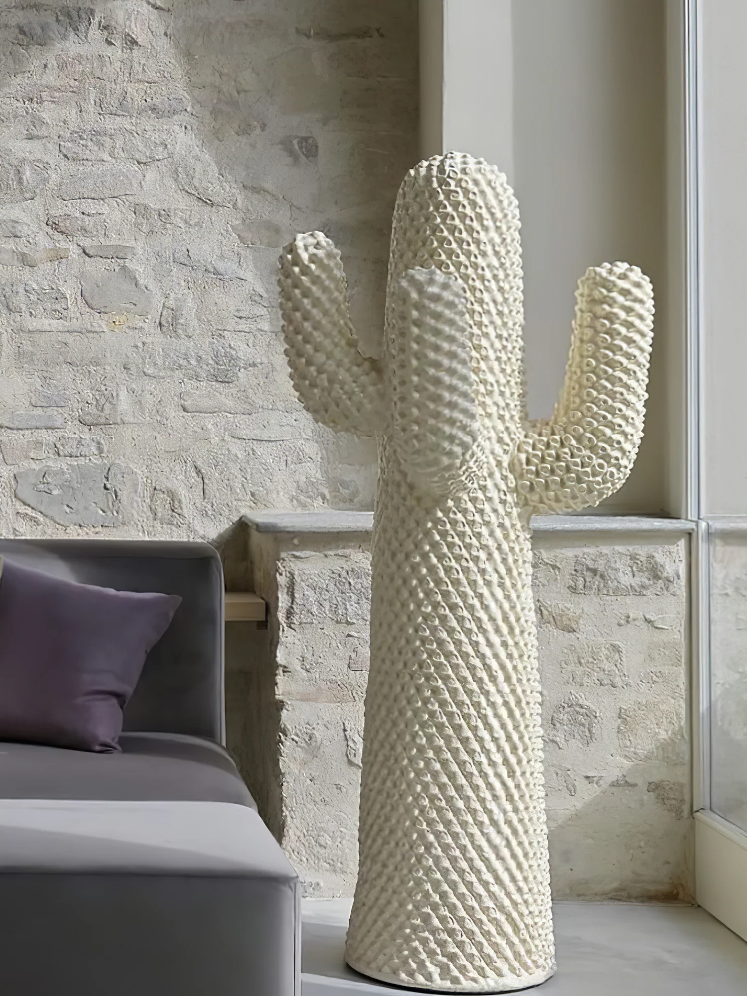 Вешалка для одежды Mello Sculptural Cactus - ∅65см x 60см x 150см, белый