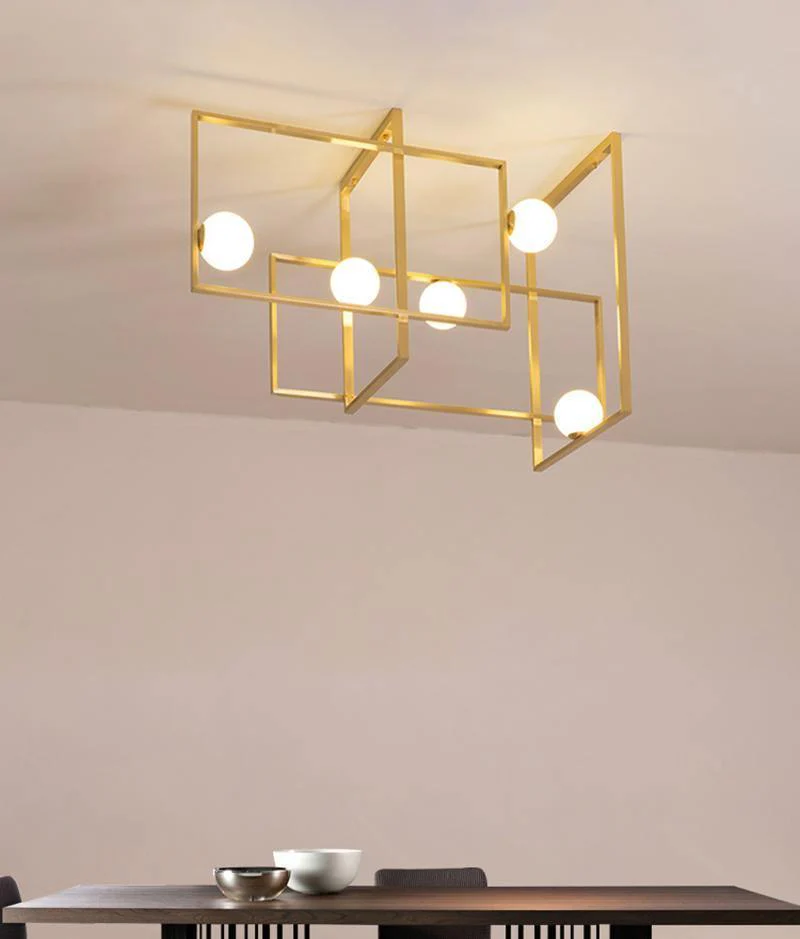 Потолочный светильник Mondrian Glass - 120см x 35см x 50см, медь