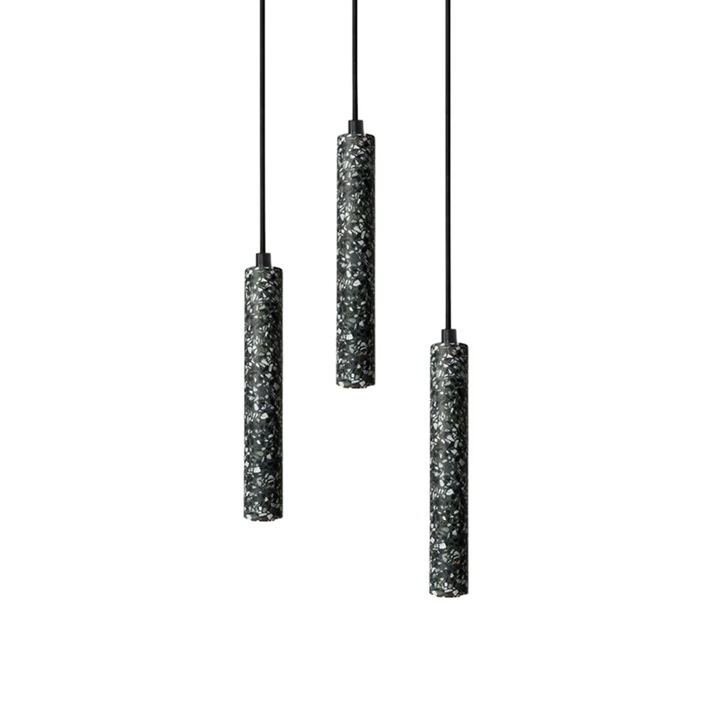 Подвесной светильник Bang Concrete - 8 подвесов ∅30см x 200см, серый бетон