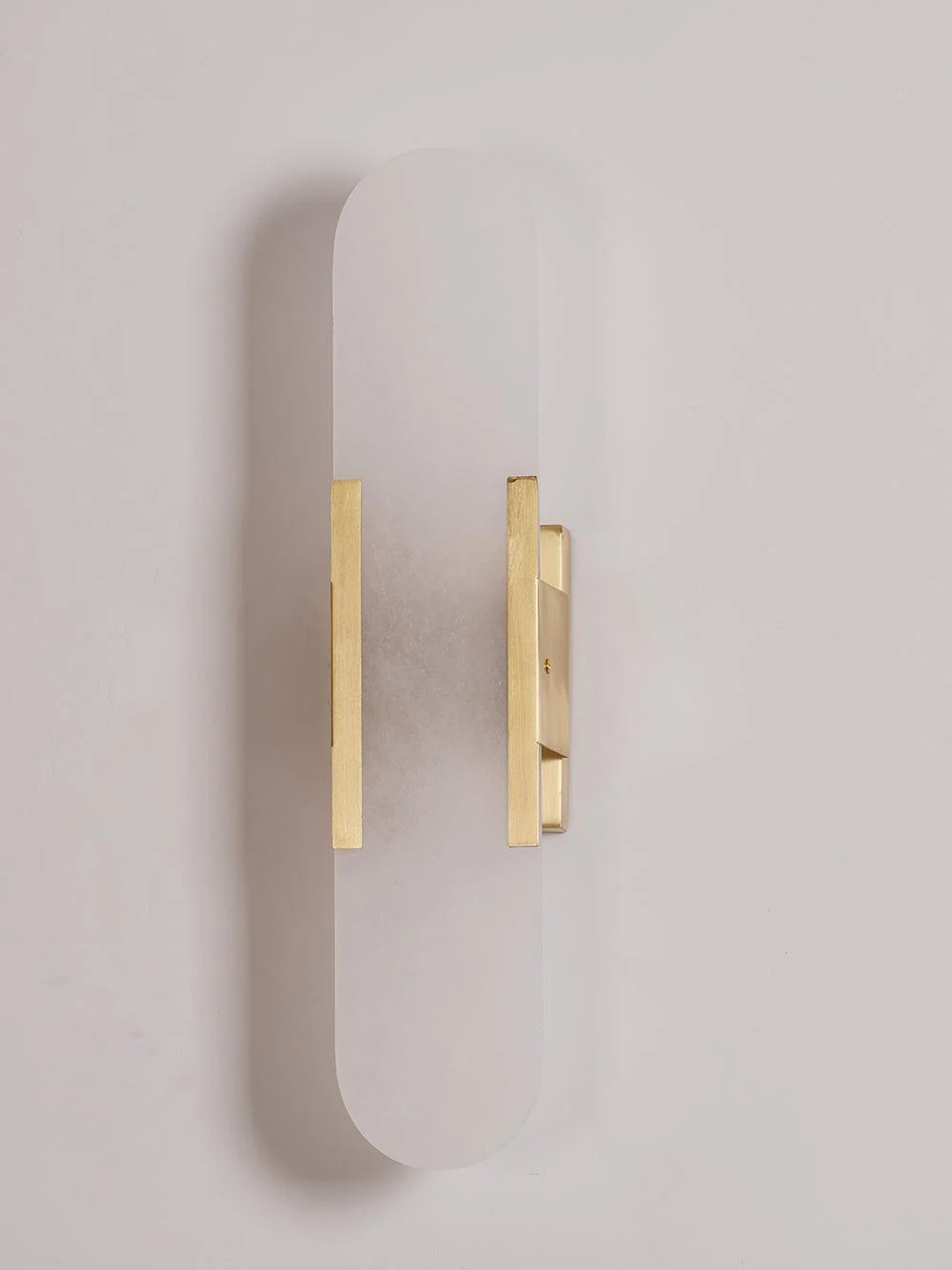 Melange Elongated Alabaster Wall Lamp - Dia 10cm x H 35cm Set of 2 / Black