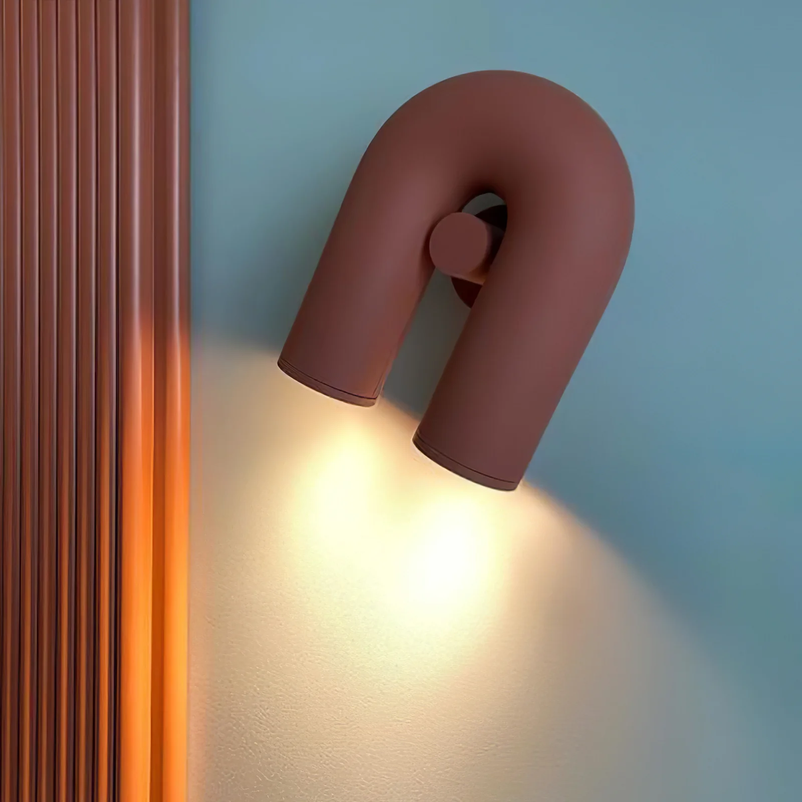 Настенный светильник Cirkus - ∅20см x 24см, терракота, нейтральный свет