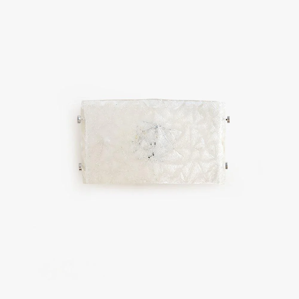 Murano Glass Wall Light - Set of 2 / White / Warm Light