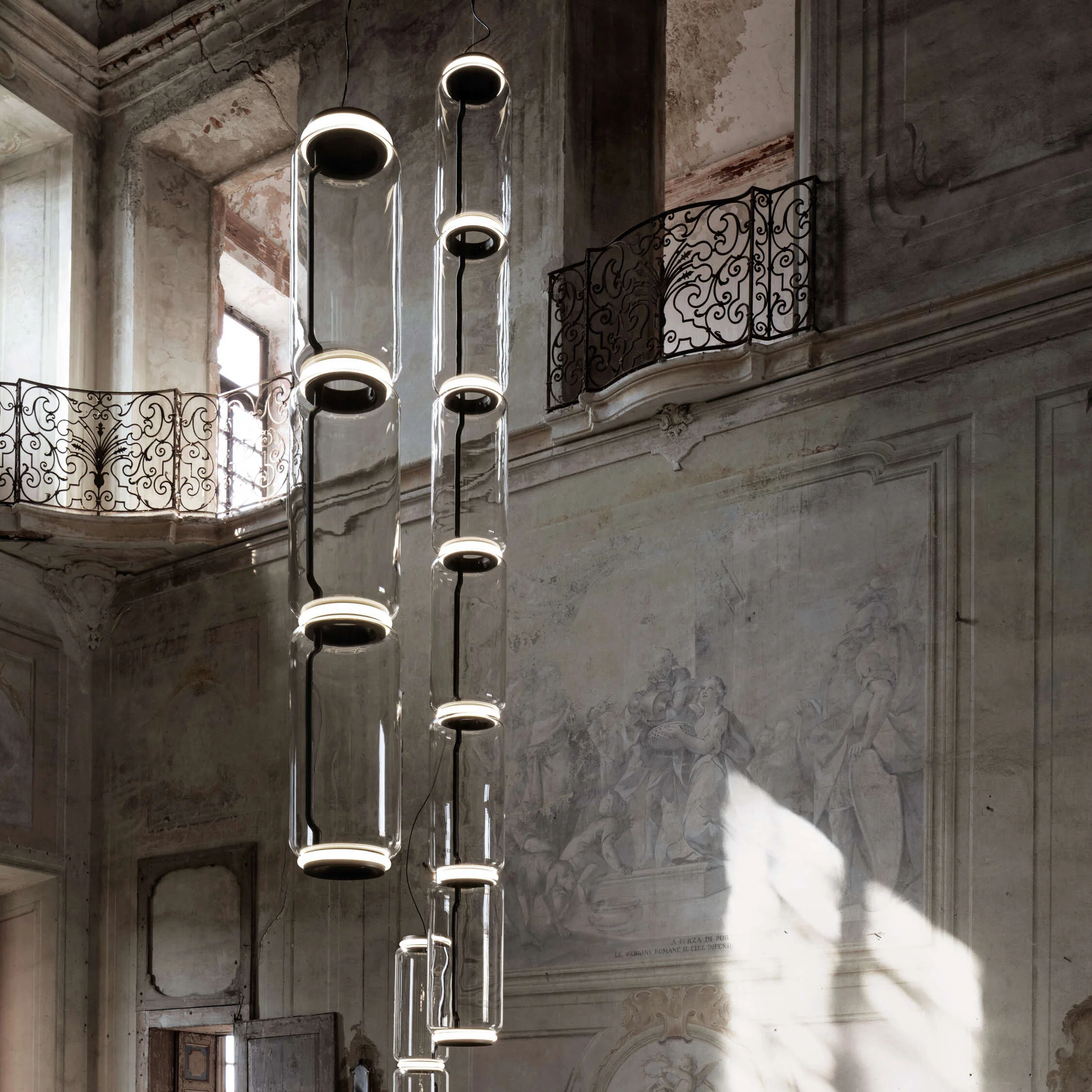Подвесной светильник Cylindrical Glass - ∅26см х 57см, нейтральный свет