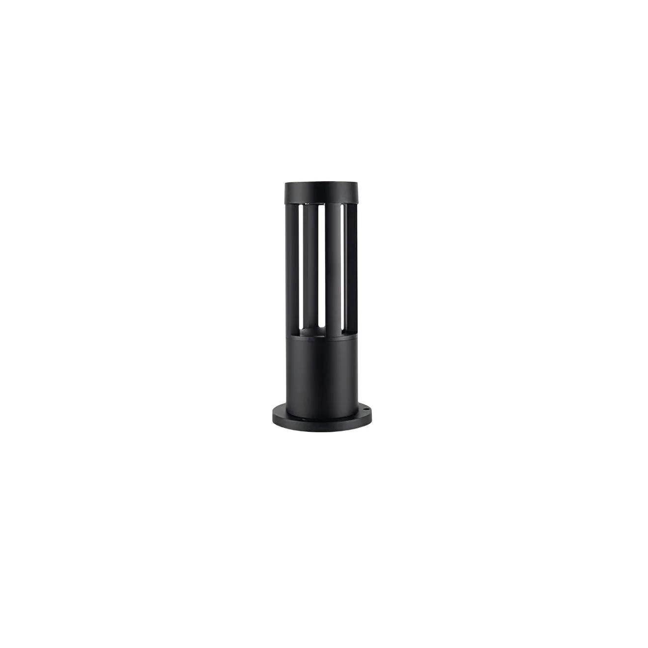 Уличный светильник Black Cylindrical Garden - ∅11см x 40см, черный, теплый свет