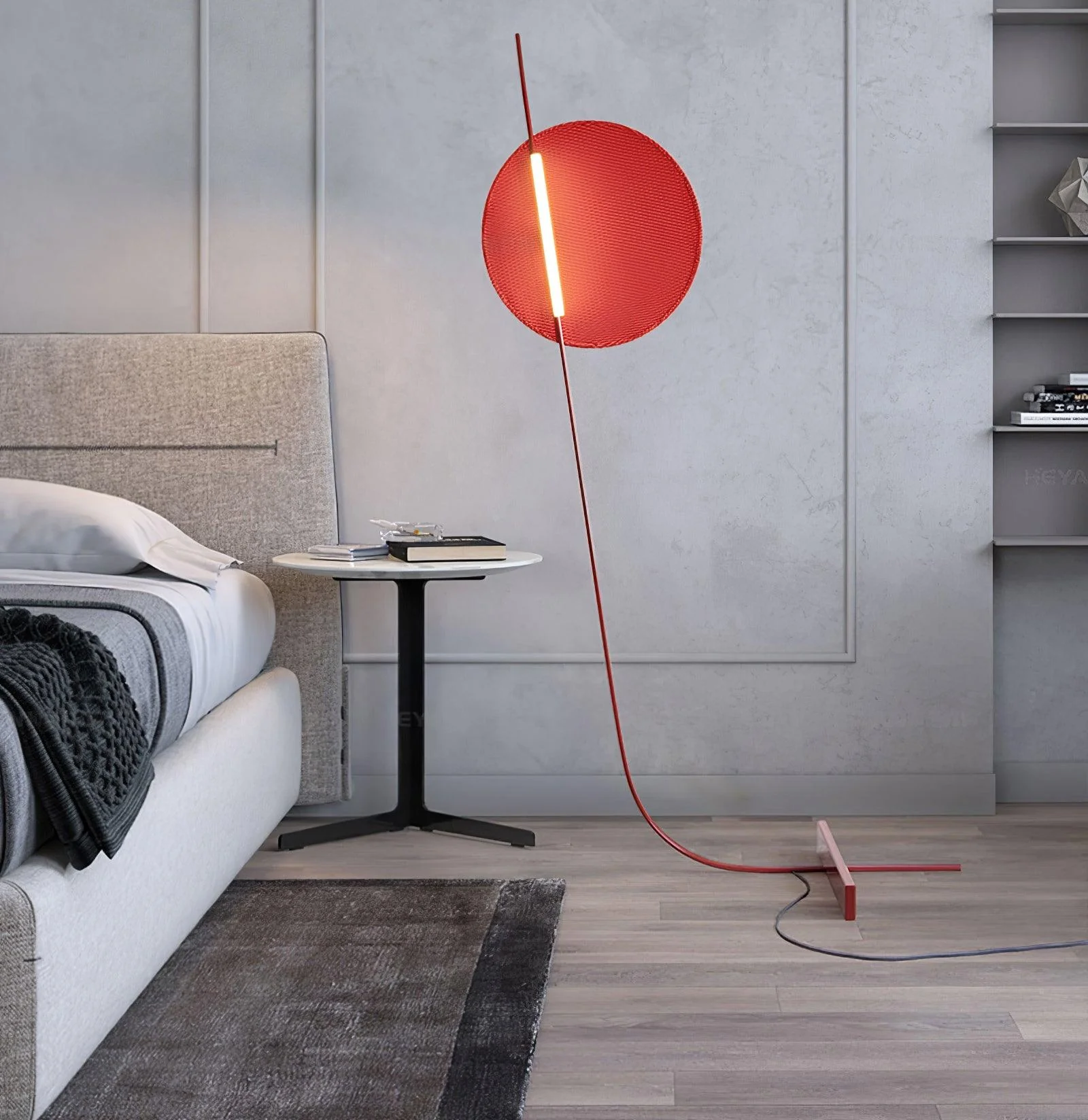 Athletes Floor Lamp - W 23.6″ x H 59.1″ / W 60cm x H 150cm / Red / UK plug