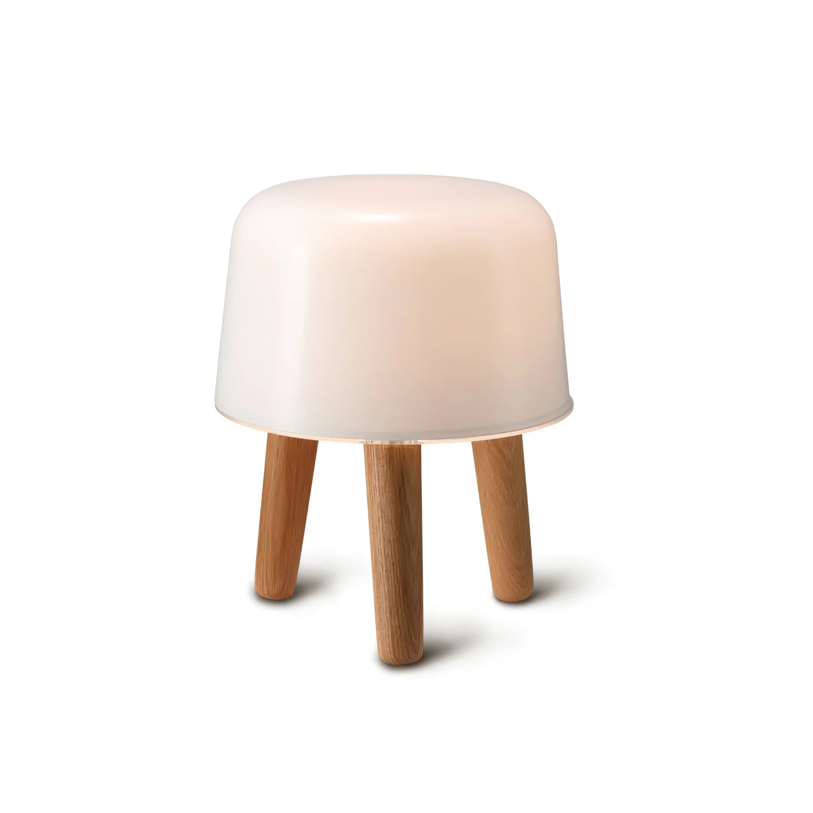 Настольный светильник Milk - ∅20см x 25см, черное дерево, белый