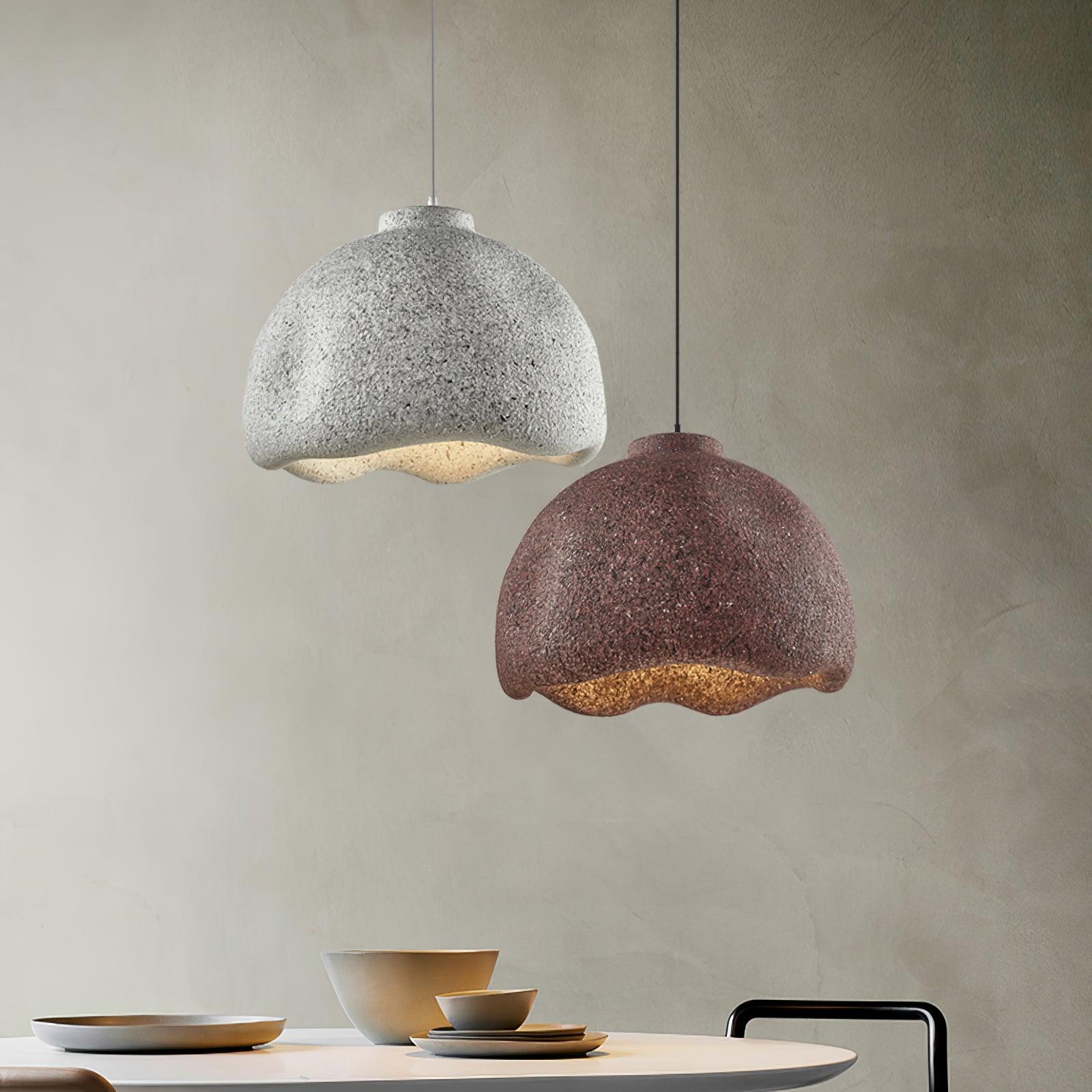 Подвесной светильник Bells Speckled - ∅35см x 26см, светло-серый