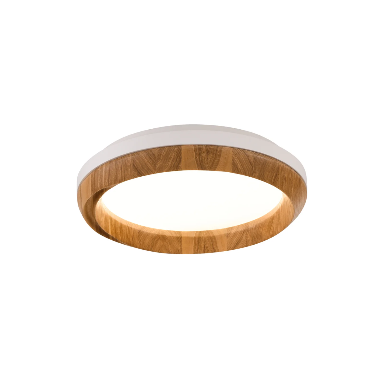 Потолочный светильник Ripple Wood - ∅45см x 13см, черный, орех, теплый свет