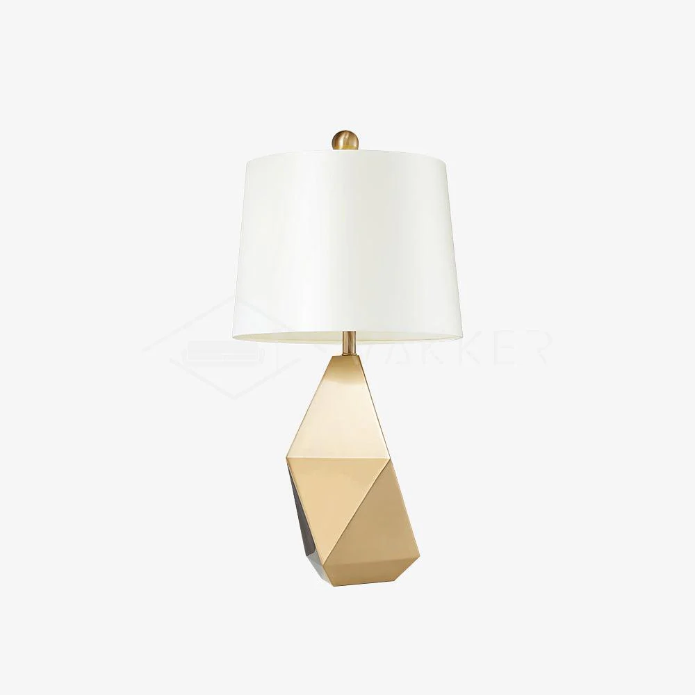 Настольный светильник Faceted - ∅33см x 56см, золотой, американская вилка