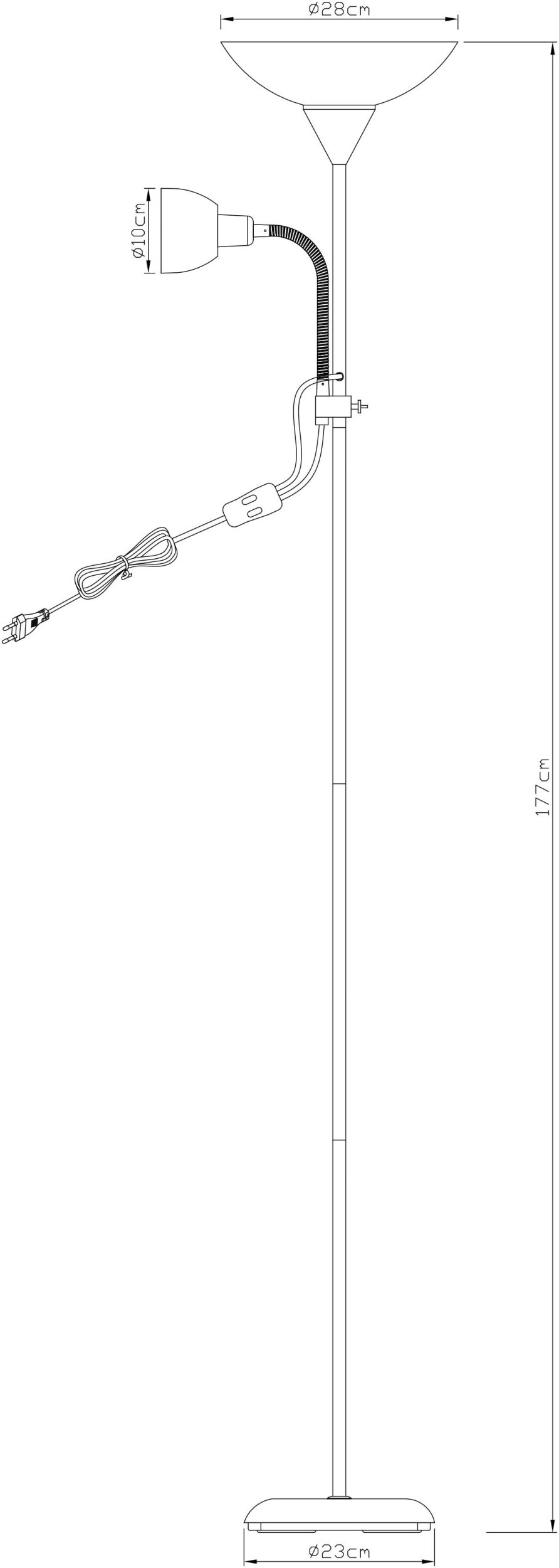 Торшер Arte Lamp DUETTO A9569PN-2BK