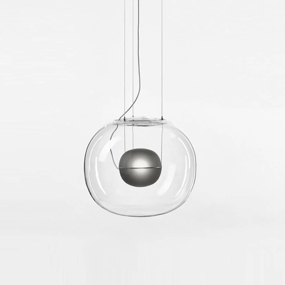 Подвесной светильник Pearl - ∅30см x 26см, прозрачный, серый