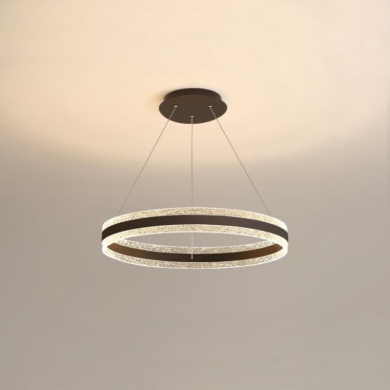 Люстра Modern Circle LED - один уровень ∅60см х 120см, белый, диммер, пульт ДУ