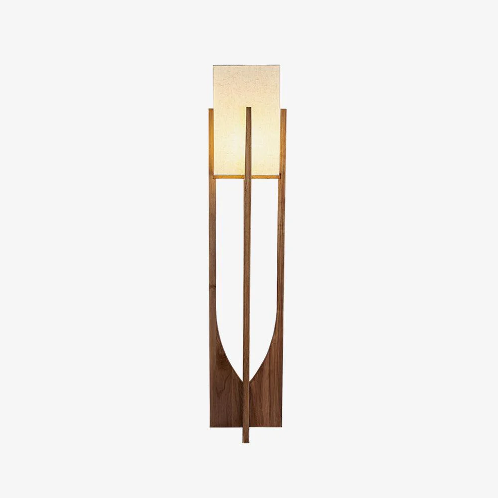 Fairbanks Floor Lamp - ∅ 9.1″ x H 20.5″ / Dia 23 cm x H 52 cm / Dark wood color / AU plug
