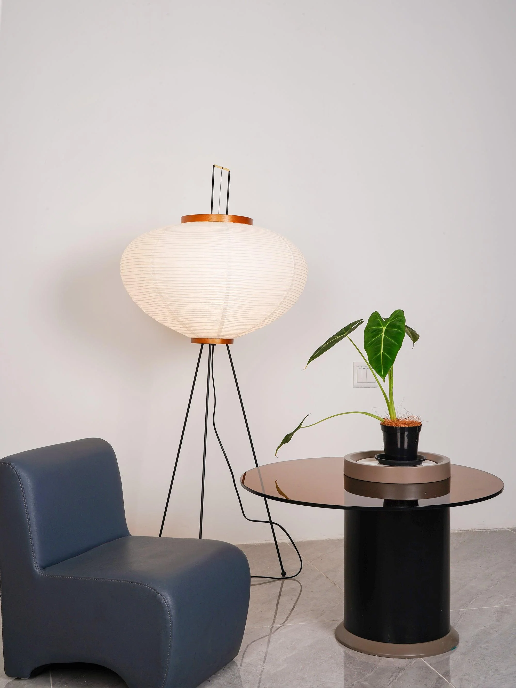 Торшер Akari 10A - ∅50см x 120см, белый