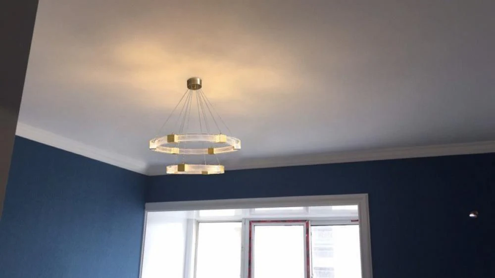 Люстра Parallel Ring LED - ∅65см + ∅80см x 150см, теплый свет