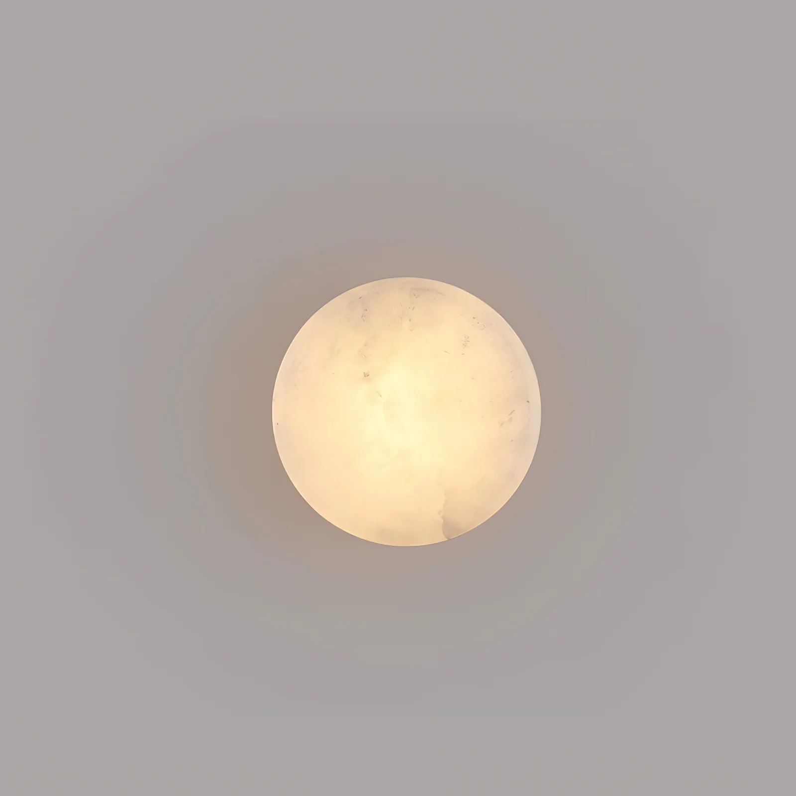 Настенный светильник Cylindrical Alabaster - ∅18см х 7см, черный, белый, теплый свет