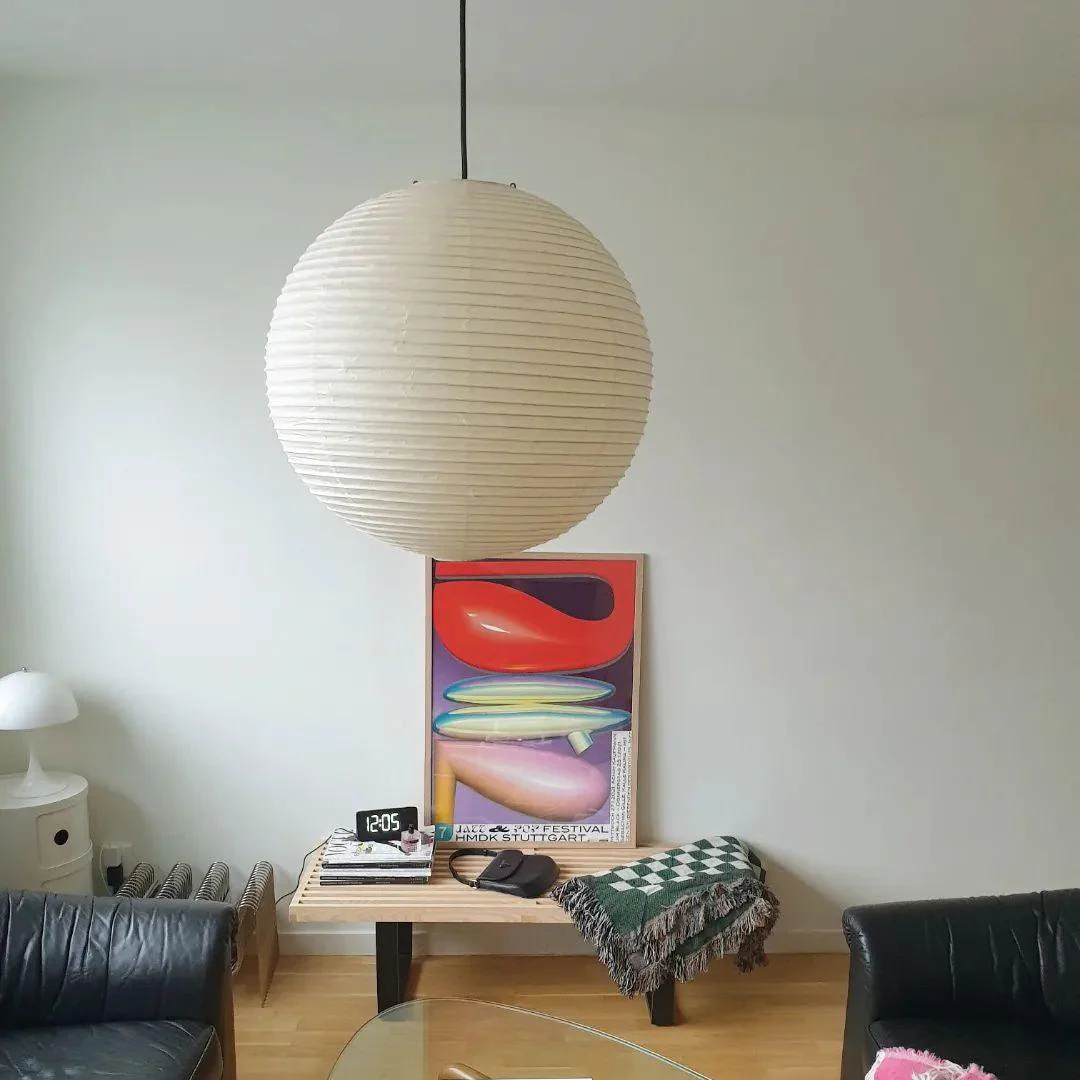 Подвесной светильник Washi Paper Round Series - ∅90см, белый