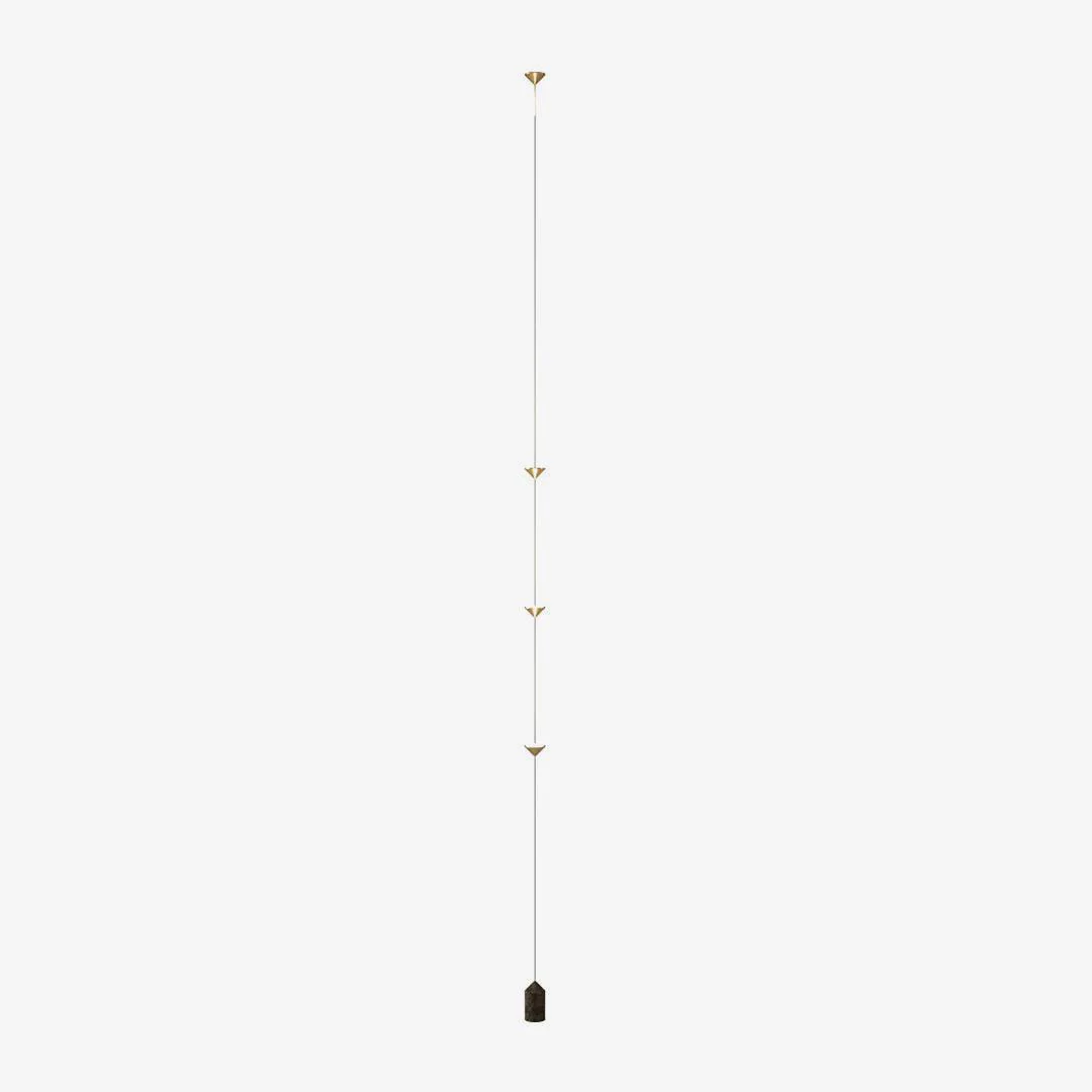 Soreluna Floor Lamp - ∅ 3.9″ x H 126″ / Dia 10cm x H 320cm / Gold & Black / US plug