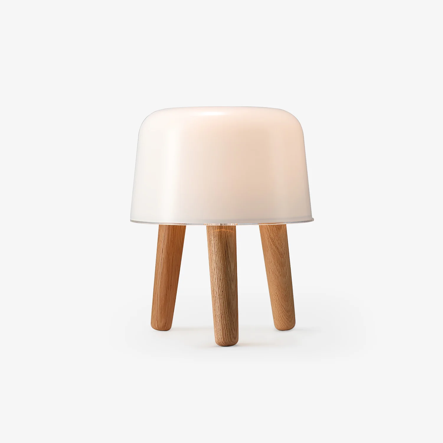 Настольный светильник Milk - ∅20см x 25см, черное дерево, белый