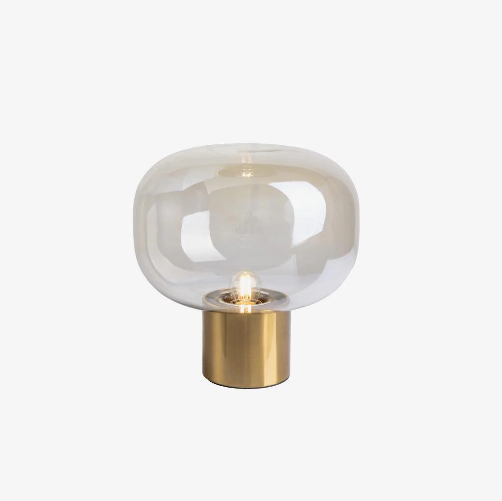 Noak Table Lamp - ∅ 11.8″ x H 16.1″/ Dia 30cm x H 41cm / Gold & Smoke Gray / AU plug