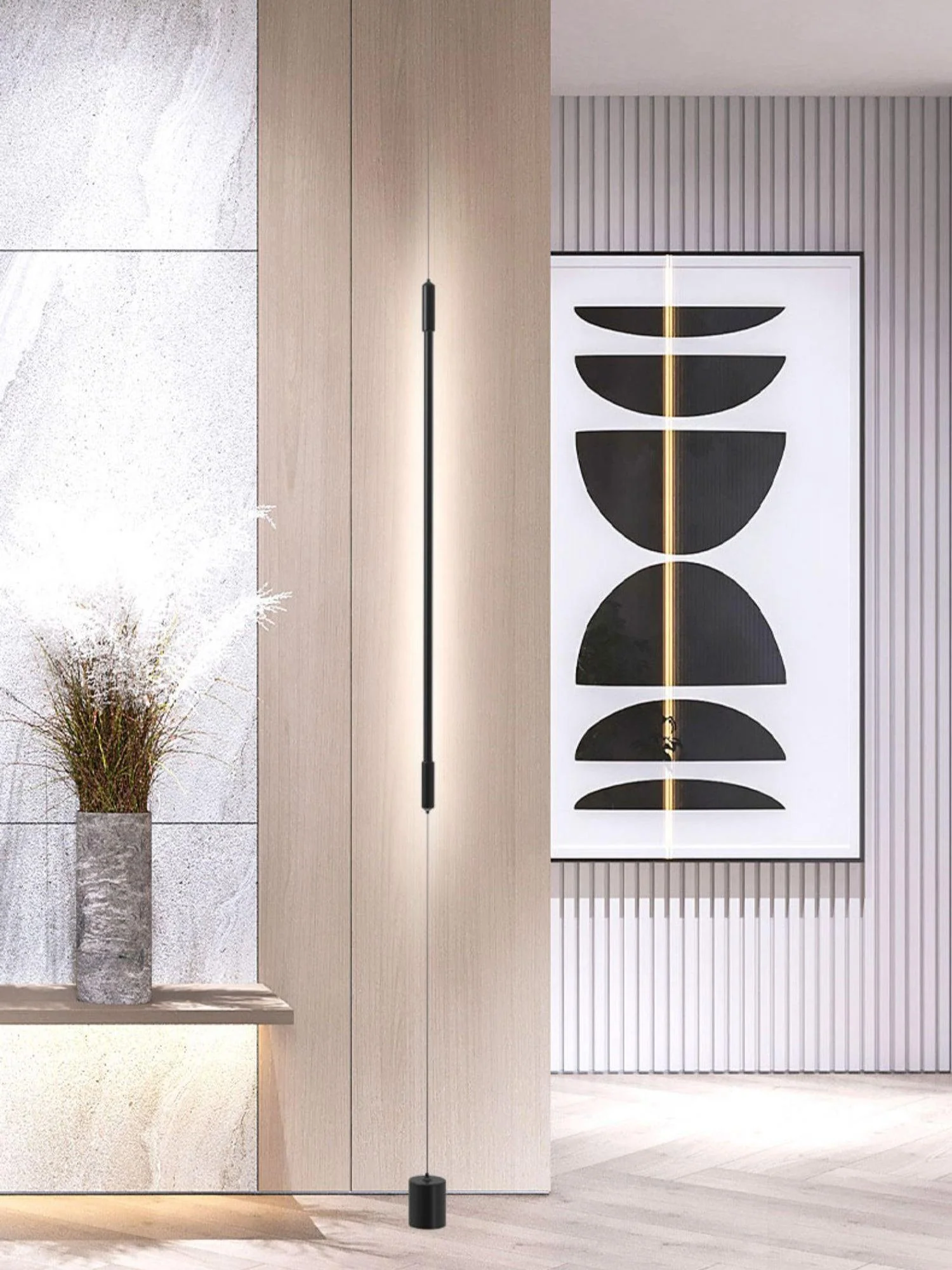 Подвесной светильник Slim line Cabinet - ∅2см x 95см, черный, теплый свет