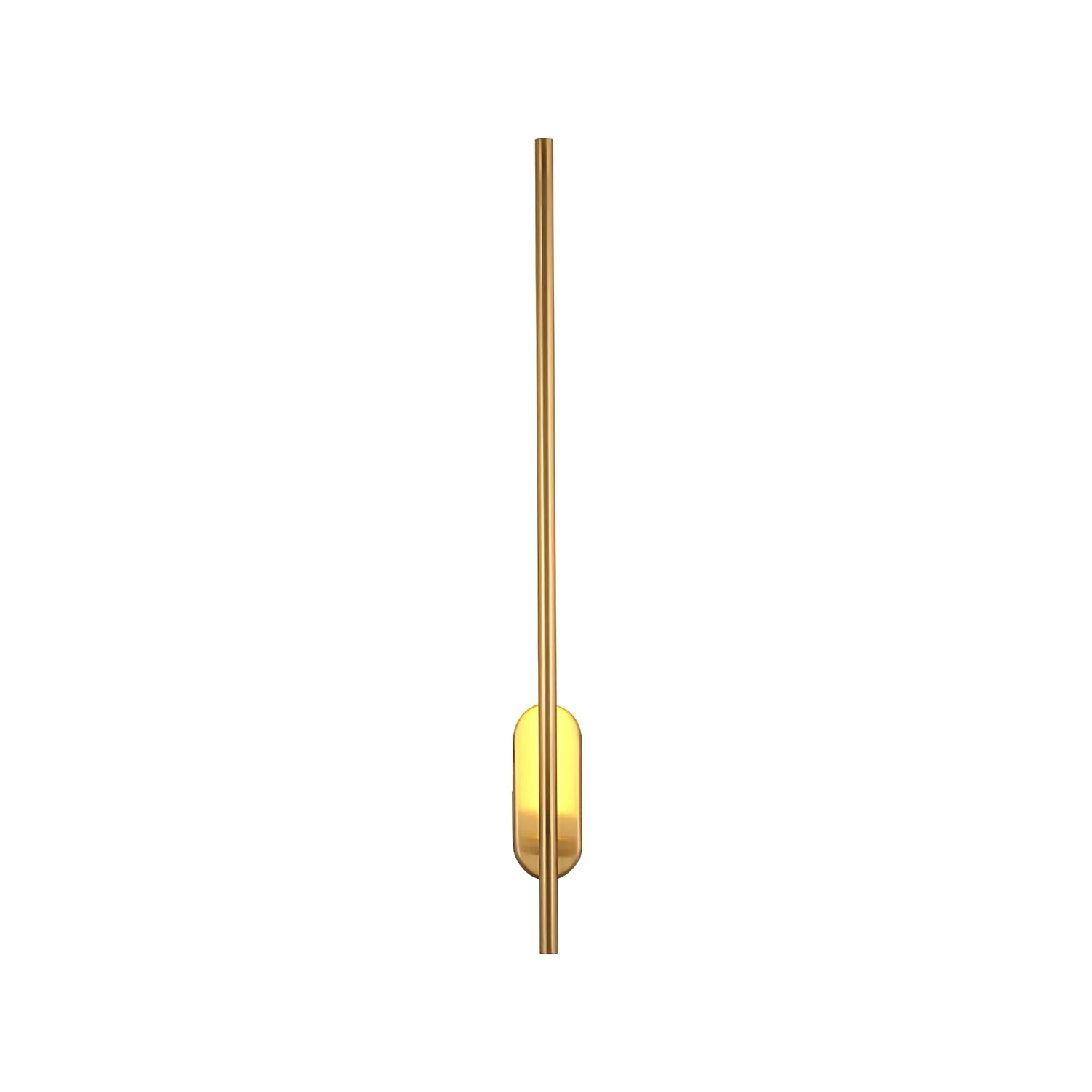 Stick Shaped Plug In Sconce - L 2″ x W 3.1″ x H 37.4″ / L 5cm x W 8cm x H 95cm Set of 2 / Oxidized Black & Warm Light / EU Plug