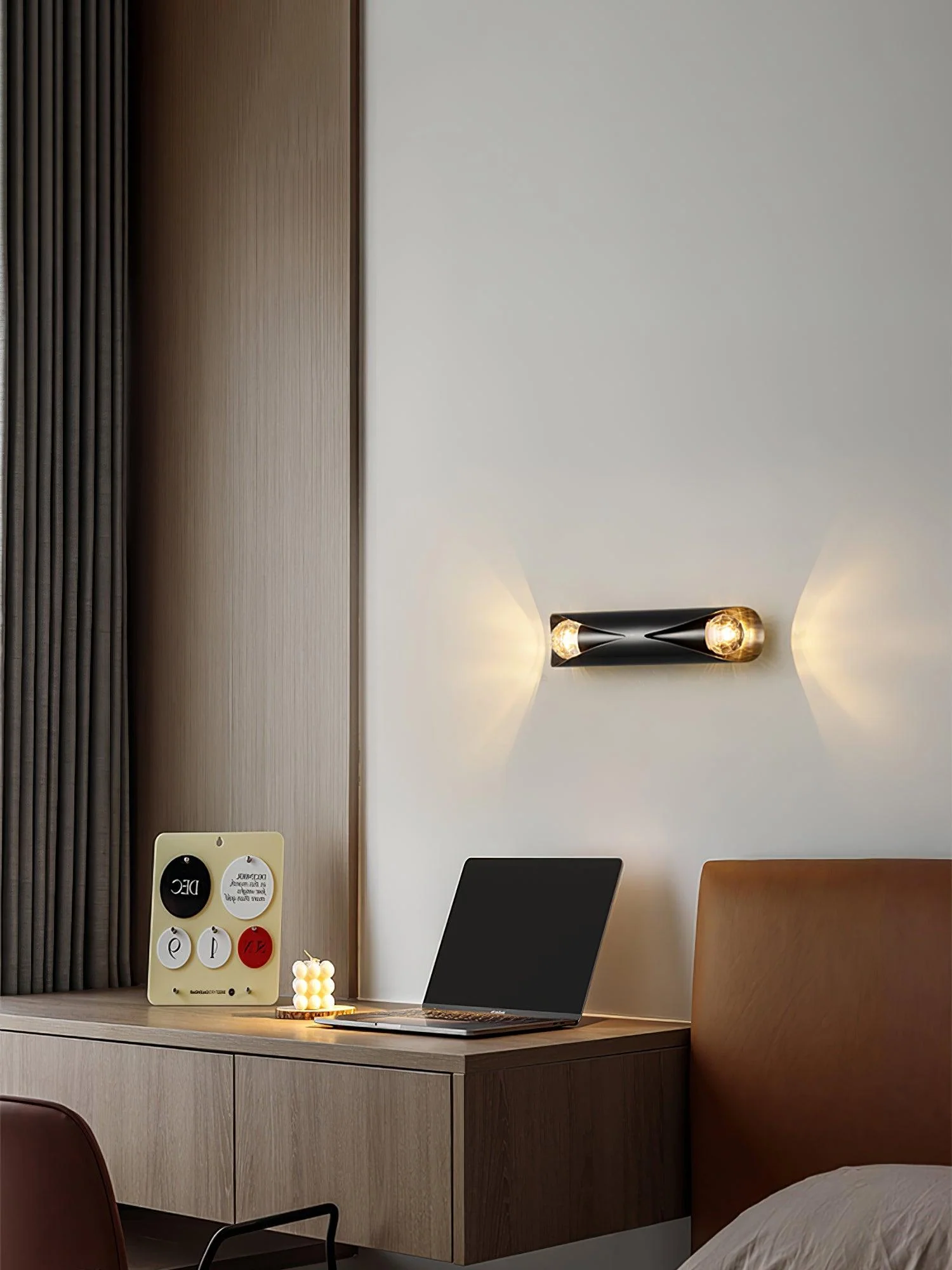 Diamonds Brass Wall Lamp - Set of 2 / Black