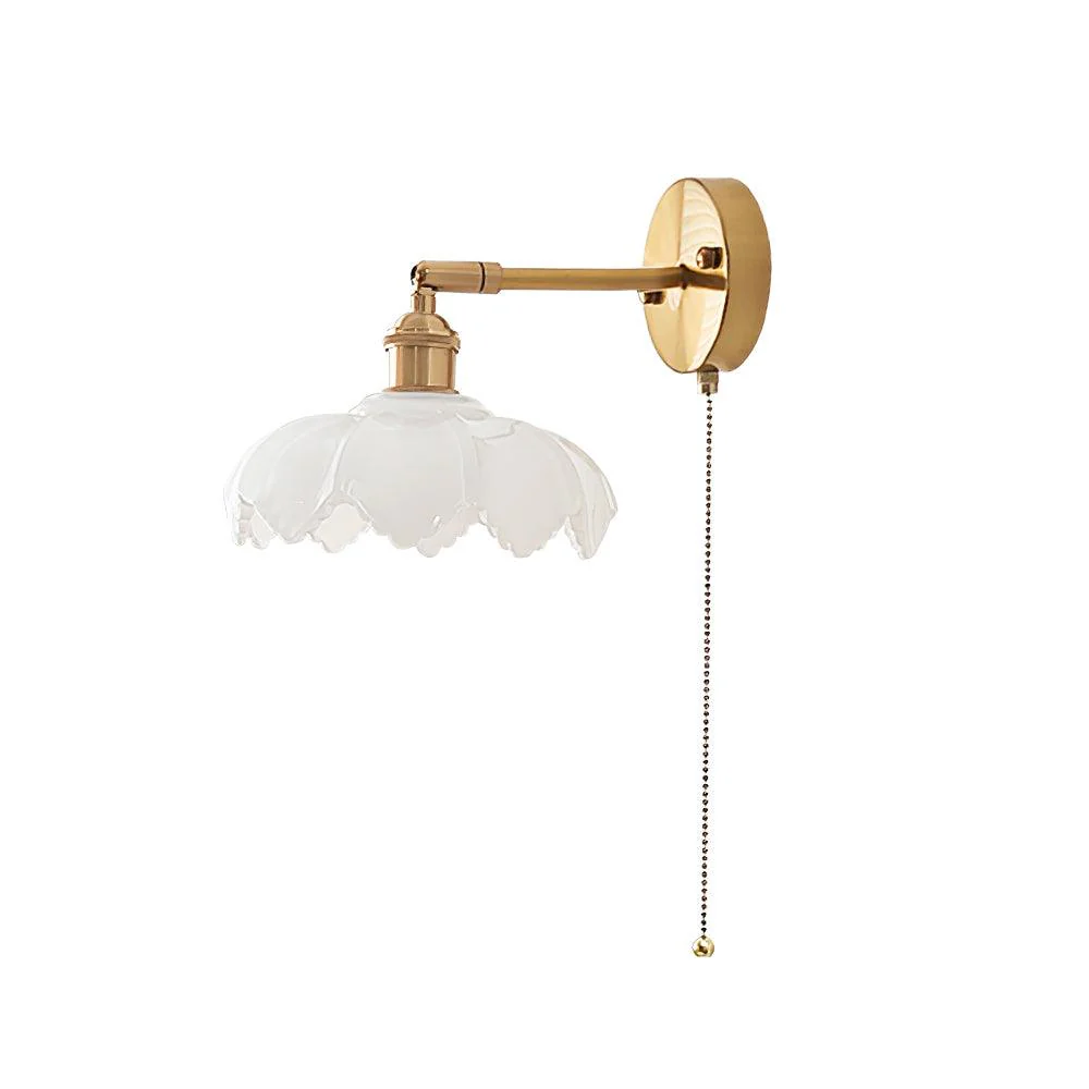 Настенный светильник Lotus Rotatable - ∅18см x 15см, золотой, белый