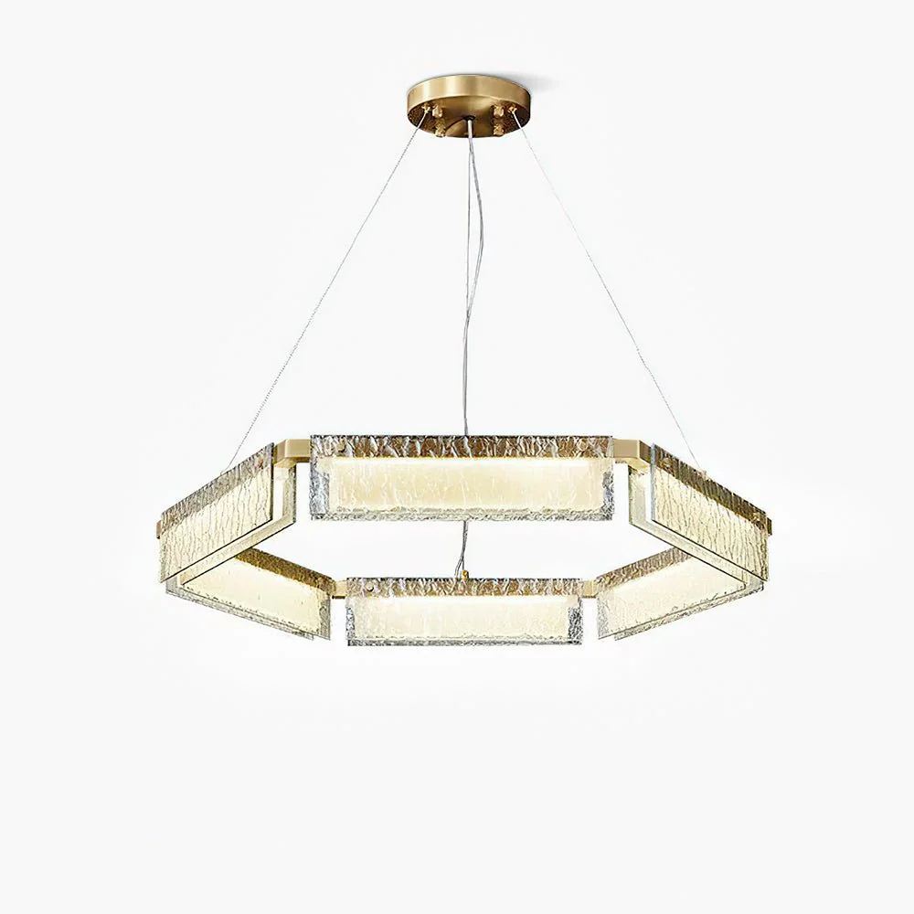 Люстра Asner LED - ∅70см x 10см, полированная латунь, холодный свет