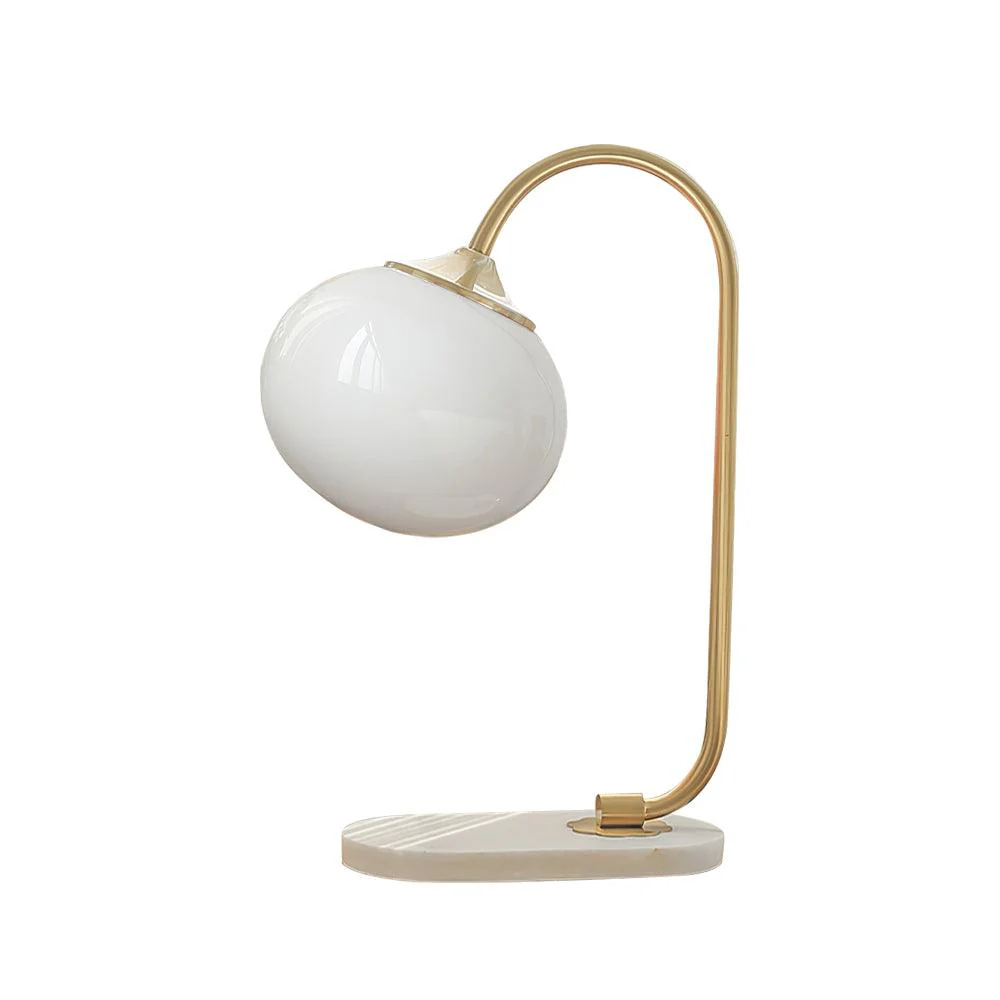 Marshmallow Table Lamp - ∅ 8.7″ x H 16.1″ / Dia 22cm x H 41cm / Chrome & Beige / US plug